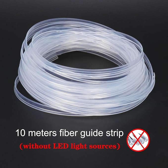 Fiber Optic Waterproof Car Side Glow LED Illumination Optic Fiber Band Car Interior Atmosphere Neon Cold Lights 10 Meters (32.81ft)