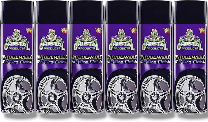 Untouchable Wet Tire Finish 13oz (Pack of 6) – Long Lasting Tire Shine for Cars, Trucks & SUVs – Deep Wet Look Finish & Waterproof Protection
