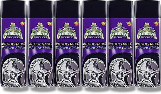 Untouchable Wet Tire Finish 13oz (Pack of 6) – Long Lasting Tire Shine for Cars, Trucks & SUVs – Deep Wet Look Finish & Waterproof Protection