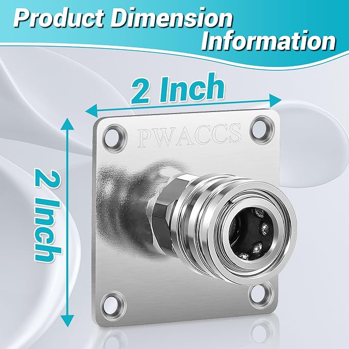 PWACCS Pressure Washer Foam Cannon Holder, 1/4" Quick Connect Automatic Foam Cannon Mount, Stainless Steel Pressure Washer Nozzle Tip Holder, Pressure Washer Accessories Storage Rack 2 Pack