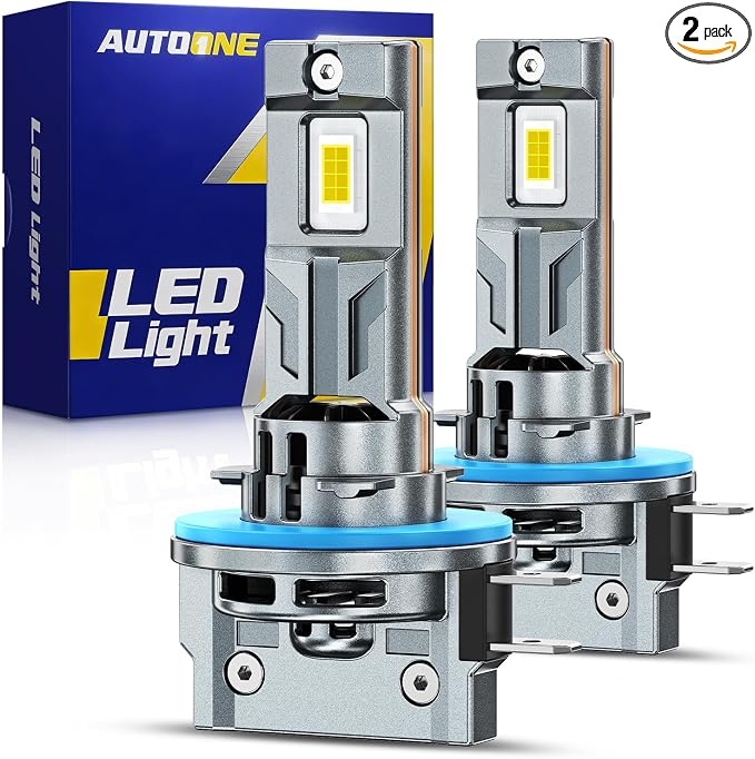 AUTOONE H11B LED Bulb, 60000LM H11B Lights Replacement, No Flickering, 3 Min Quick Install, 70K+ Lifespan, 2PCS