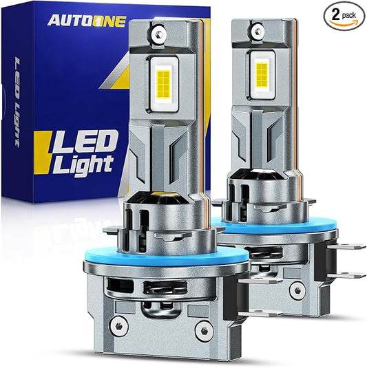 AUTOONE H11B LED Bulb, 60000LM H11B Lights Replacement, No Flickering, 3 Min Quick Install, 70K+ Lifespan, 2PCS