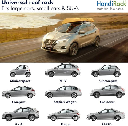 Universal Inflatable Soft Roof Rack Bars (Pair); Tie-Downs and Bow and Stern Lines Included; Carrier for Kayaks, Canoes, Surfboards and SUPs; Fits Cars and SUVs