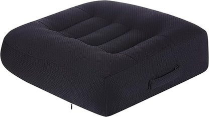 WSGJHB Office Chair Cushion Pillow Adult Car Booster Seat Cushions for Short People Effectively Increase Field of View Lower Back Fatigue Relief, for Cars Office Home Anti-Slip 18x18x4.7 inch Black