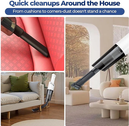 Handheld Vacuum Cleaner Cordless, Lightweight 1.5 lb, 3600Pa Suction, 50W Motor, Type-C Rechargeable, Bagless HEPA Filter, 20 Min Runtime for Car, Sofa, Home, Pet Hair（White）