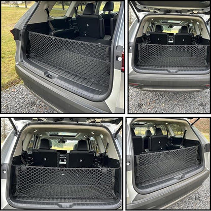 Rear Trunk Envelope Mesh Cargo Net Suitable for 2024 2025 2026 Toyota Grand Highlander Hybrid Limited Platinum Nightshade XLE LE Rear Trunk Mesh Cargo Storage Net Bag Grand Highlander Accessories