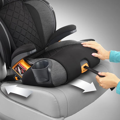Chicco KidFit Zip Plus 2-in-1 Belt-Positioning Booster Car Seat, Backless and High Back Booster Seat, for Children Aged 4 Years and up and 40-100 lbs., Seascape/Blue