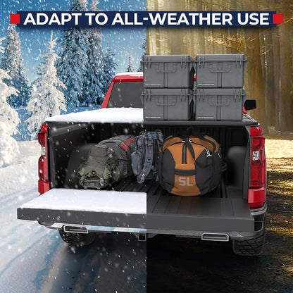 MOSTPLUS Tri-Fold Hard Truck Bed Tonneau Cover On Top Compatible for 2015 2016 2017 2018 2019 2020 2021 2022 2023 2024 2025 Chevy Colorado GMC Canyon Solid (5.2 FT Feet Bed)