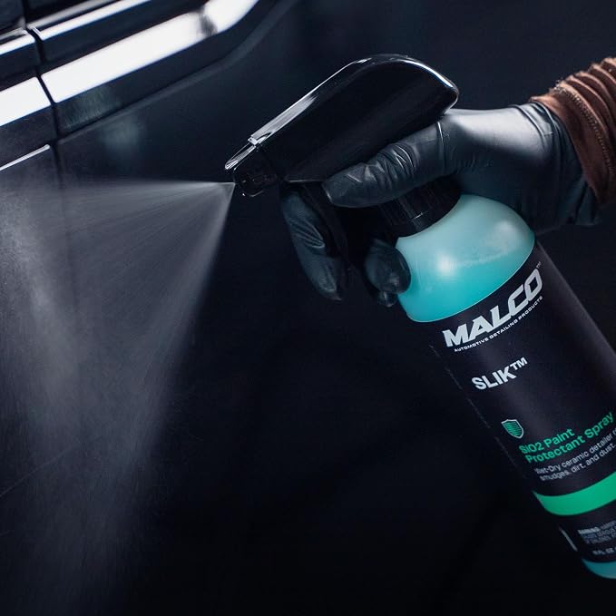Malco SLIK SiO2 UV Paint Protection + Shine Spray for Vehicles (60-Day Advanced Protection & Shine) - Rejuvenates and Protects Exterior Finishes with Deep Shine/UV and Environmental Shield (264016)