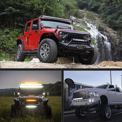 Nilight - 18019C-A LED Light Bar 52Inch 783W Triple Row 49500LM Flood Spot Combo Beam Led Bar Driving Lights Boat Lights Super Bright Led Off Road Lights for Trucks,2 Years Warranty