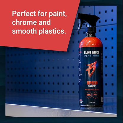 Bling Sauce Platinum Speed Sauce, Cherry Scent, Anti-Static Quick Detail Spray for Cars, Trucks, SUVs, 24oz.