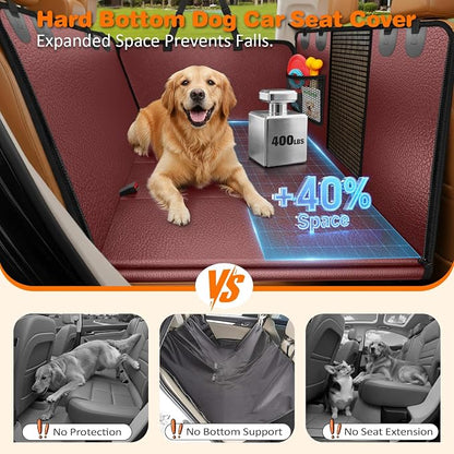 URPOWER Dog Car Seat Cover for Pets 100% Waterproof Seat Cover Hammock 600D Heavy Duty Scratch Proof Nonslip Durable Soft Back Seat Covers for Cars Trucks and SUVs