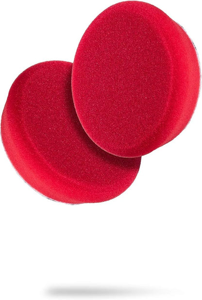 Adam's Polishes Premium Polisher Pads - Expertly Designed Ultra Soft Foam Applies Waxes, Glazes 2 Pack - Color Coded to Match with Recommended Polishes or Compounds (3.5, Red Wax & Sealant Pad)