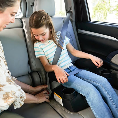 Safety 1st Comfort Ride Lite Booster Car Seat, 2-Pack, Lightweight Backless Booster Seat, Machine Washable, Dishwasher Safe Cup Holders, USA-Made, Fits Kids 40-100 lbs, 43.4-57", Black