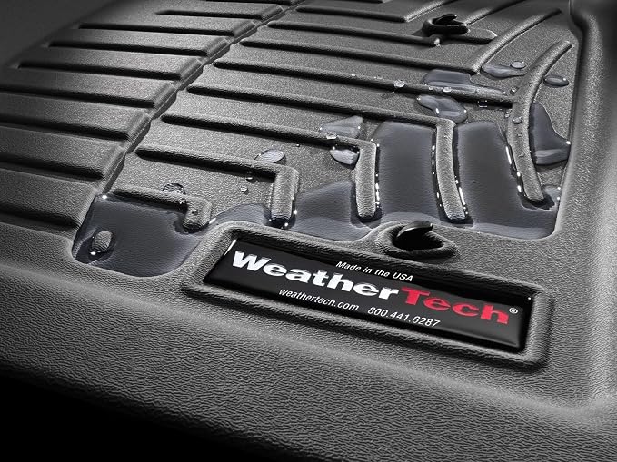 Weathertech Custom Fit FloorLiners for Ford Mustang Shelby GT350R, GT500-1st & 2nd Row (44699-1-2), Black