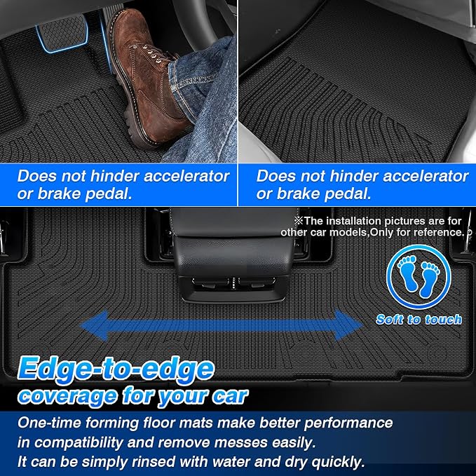 Passport Floor Mats - Car Mats for Honda Passport 2026, All Weather Floor Mat for Passport Accessories, Heavy Duty Rubber Mats, Car Accessories