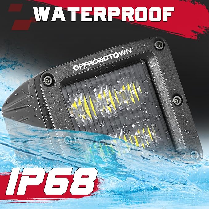 LED Cubes, OFFROADTOWN 3inch 120W CREE LED Pods Driving Lights Cubes Ditch Light Off Road Lights Reverse Light for Truck Pickup UTV ATV SUV Boat 4x4 Car - Driving Flood