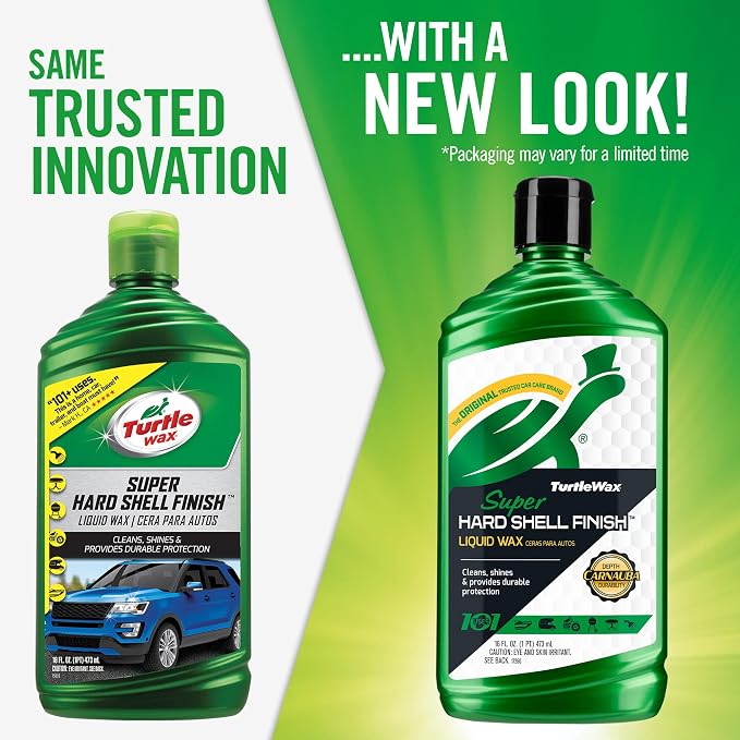 Turtle Wax T-123R Super Hard Shell Liquid Car Wax - 16 Fl Oz., Green