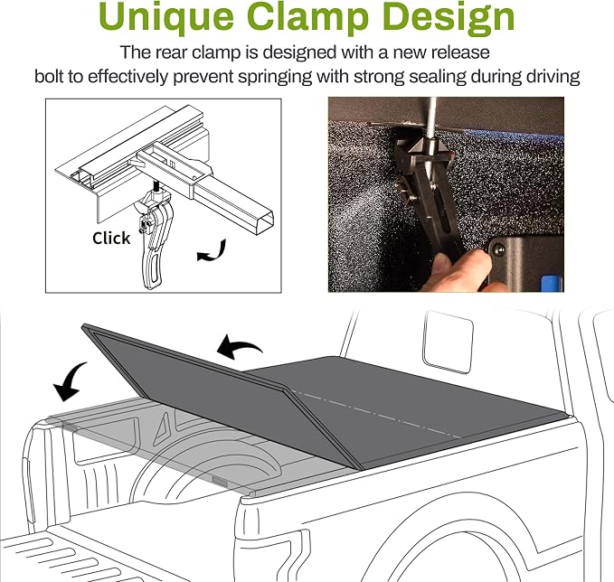 AUTOSAVER88 Soft Tri-fold Truck Bed Tonneau Cover Fits for Ford F-150 F150 2015-2026 (Excl. Raptor Series) 6.5ft Bed