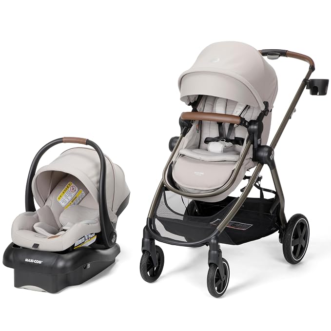 Maxi-Cosi Zelia 2 Luxe 5-in-1 Modular Travel System, New Hope Tan