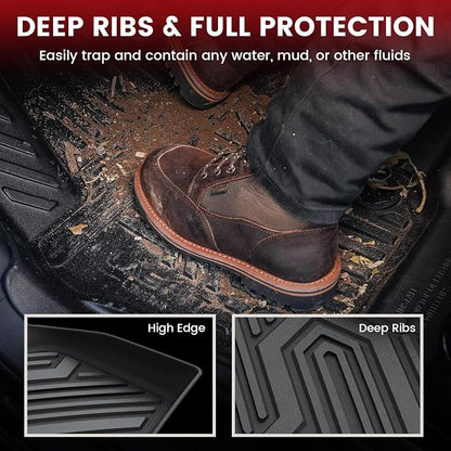 LASFIT Floor Mats & Trunk Mat for Honda CR-V 2017-2022 EX-L/EX/Touring/LX/Special Edition, All Weather Protection TPE Floor Liners 1st & 2nd Row & Cargo Mat in Lower Position (NOT for Hybrid)