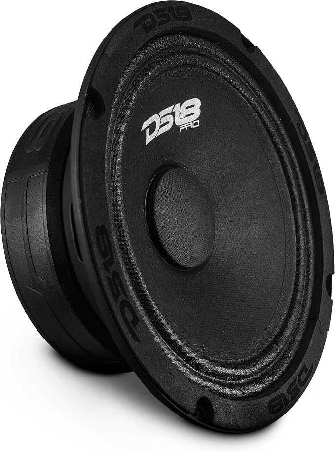 DS18 PRO-GM6.4 Loudspeaker - 6.5", Midrange, Black Steel Basket, 480W Max, 140W RMS, 4 Ohms - Premium Quality Audio Door Speakers for Car or Truck Stereo Sound System (1 Speaker)