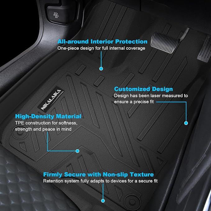 Floor Mats & Cargo Liner for 2023-2025 2026 Honda HR-V All Weather Protection TPE Rubber Floor Liners & Trunk Mat for Honda HRV 2026 Accessories, Odorless Anti-Slip, Black
