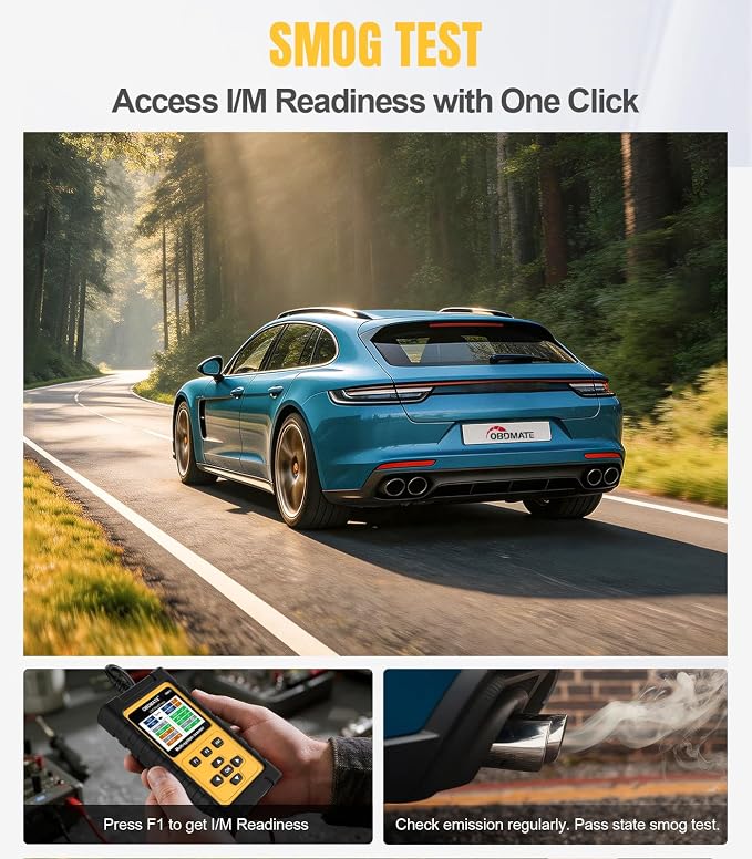OBD2 Scanner for Porsche, OM817 Full System Diagnostic Tool, 10 Popular Reset Services, Read&Clear Codes, Auto VIN, Battery Test, One-Key I/M Readiness, No Subscriptions Lifetime Update