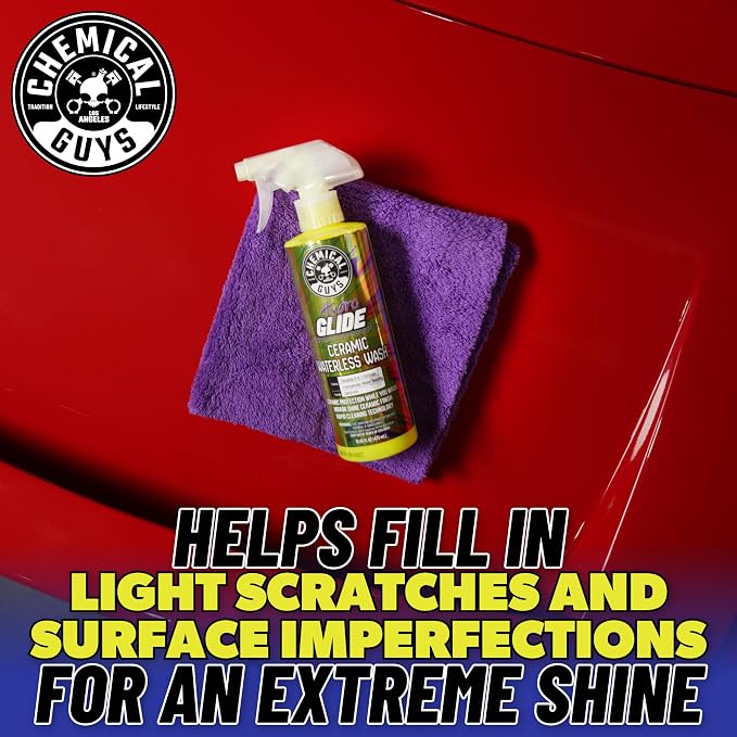 Chemical Guys HydroGlide Ceramic Swift Wipe Waterless Car Wash CWS21416 - Easily Clean, Just Spray & Wipe, Safe for Cars, Trucks, Motorcycles, RVs & More, 16 fl oz