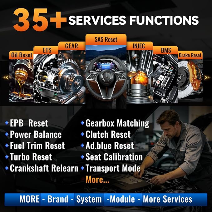 MUCAR 892BT AI Bi-Directional OBD2 Scanner, Full System OBD2 Scanner Diagnostic Tool,35 Services,ECU Coding,FCA Autoauth,CANFD&DOIP,for Car Owners, DIYer, Technicians, Inspectors, Trainees and Others