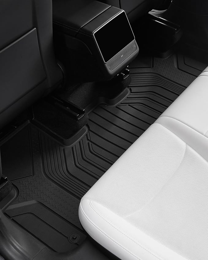 3W Tesla New Model Y Juniper Floor Mats and Cargo Liners, TPE Full Set Floor Liner for New Model Y 2025 2026, Cargo Mats and Seat Back Cover Protector, Car Mats for Tesla Accessories, Vigormold™