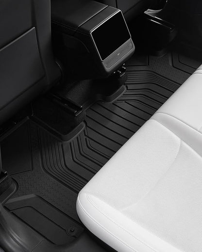 3W Floor Mats Fit for Tesla New Model Y 2025 2026 Juniper, TPE All Weather Custom Fit Floor Liner for Juniper Model Y Accessories 1st and 2nd Row Car Mats Easy Clean, Vigormold™