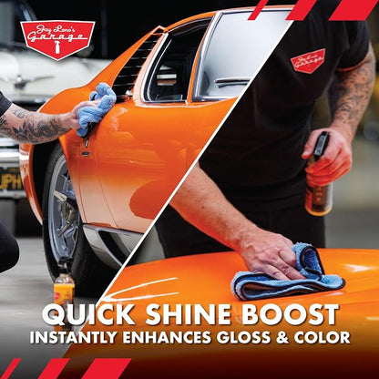 Jay Leno's Garage Quick Detailer Spray – Car Detailing Spray and Auto Detailer Spray for a High Gloss Finish, Fast Shine Car Exterior Cleaner and Everyday Easy Quick Detail Automotive Cleaner (16 oz)
