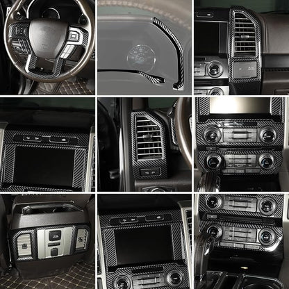 JeCar 16PCS Full Set Carbon Fiber Interior Trim Kit for 2015-2020 Ford F150