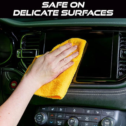 VIKING Microfiber Cloth for Car or Home 10 Pack, Edgeless Towel for Interior and Exterior Car Detailing, Multi-Purpose, Reusable Towels, Assorted, 12 Inch x 16 Inch