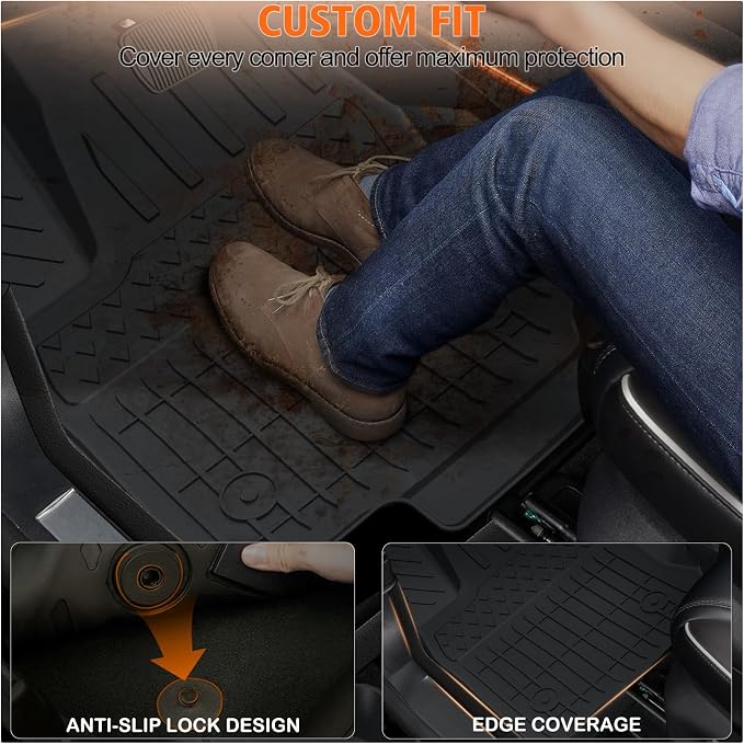 All Weather Car Floor Mats for 2025 2026 Toyota 4Runner 7 Seats (SR5/Limited), TPE Rubber Floor Liners Anti-Slip Full Set Automotive Mats for 2025 2026 Toyota 4Runner Accessories (Not for Hybrid/EV)