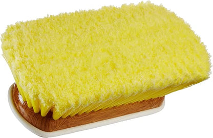 STAR BRITE 8" Premium Cleaning Brush - Synthetic Wood Block with High-Density Star Prene Fibers for Smooth & Painted Surfaces - Fits Star brite Extend-A-Brush Handles - Soft Bristle, Yellow (040170)