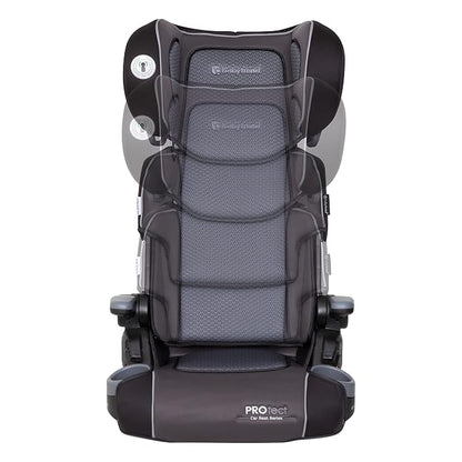 Baby Trend Protect 2-in-1 Booster Seat, Grey Tech – Lightweight Belt-Positioning Design, Cushioned Comfort, Everyday Big-Kid Support