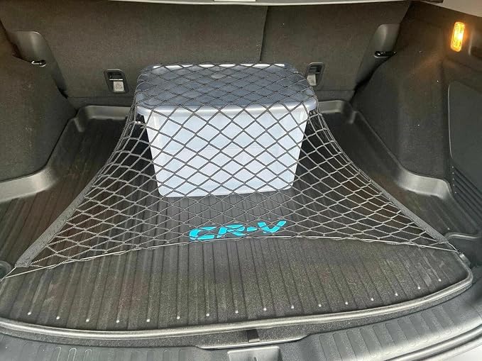 Rear Trunk Organizer Cargo Net for Honda CR-V 2017-2026 – Floor Style Cargo Net for SUV–Premium Mesh Elastic Car Trunk Organizer Vehicle Carrier Storage – Compatible with CR-V