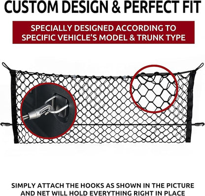 Envelope Style Trunk Mesh Cargo Net for Ford Explorer Base ST XLT 2020-2024 - Car Accessories - Premium Trunk Organizers and Storage - Cargo Net for SUV - Vehicle Carrier Organizer for Ford Explorer