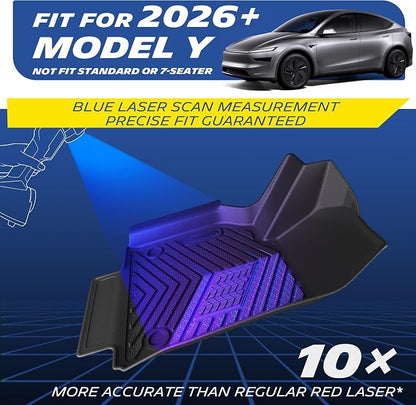 Michelin Vehicle Mat, All-Weather TPE Custom Fit Liner for Tesla Model Y 5 Seat Floor Mats 2025-2027 (7 Piece), Premier