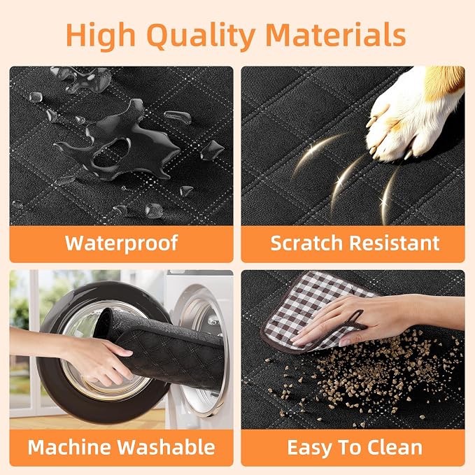 Simple Trending Dog Car Seat Cover, Back Seat Pet Bed Mat Protector Waterproof Bench Car Seat Cover, Nonslip Pet Car Bed Dog Hammock for Car, SUV, Truck