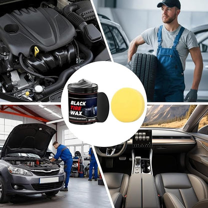 Tire Wax - Auto Tyre Refurbishment,Auto Wheel Coating Paste | for Mechanics Drivers Detailers Groomers Modifiers Racers Restorers Trucks SUVs RVs Sedans Garages Shops