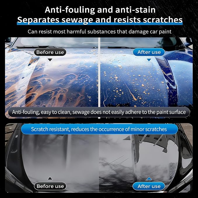 SOPAMI 3-Pack （500ml/16.91Ounces）Advanced Car Coating Spray, Quick-Acting Polish & Wax for Scratch Removal, Waterless Wash, and Glass Oil Film Cleaning