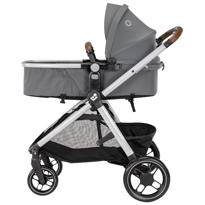Maxi-Cosi Siena CP Modular Travel System, Car Seat and Stroller Combo, Stone Glow