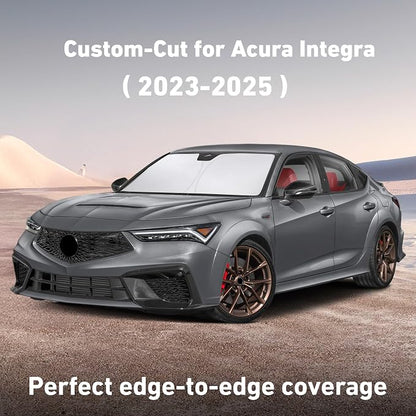 EcoNour Windshield Sunshade Compatible for Acura Integra 2023 2024 2025, Sun Visor for Front Windshield & Window Sun Shade Cover, UV Heat Blocker & Protector, Car Accessories