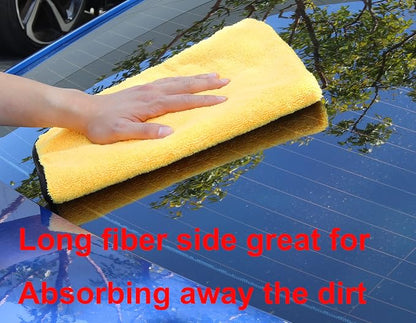 Simple Houseware Professional Grade Microfiber Towels for Car, 16" x 24", 6 Pack, 440 GSM