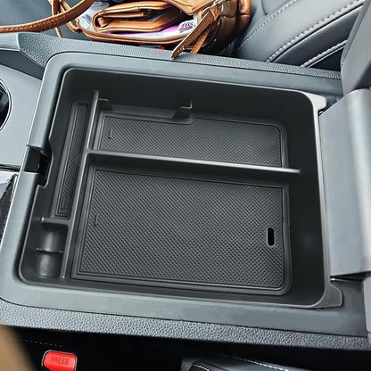 EDBETOS Center Console Organizer Compatible with 2023-2026 Honda Pilot, 2024 2025 2026 Ridgeline/Passport Insert Tray Secondary Storage Armrest Box ABS Plastic Material, Black