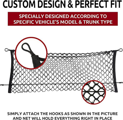 Envelope Style Automotive Elastic Trunk Mesh Cargo Net for Subaru Forester (SK) 2019-2026 - Premium Trunk Organizer and Storage - Luggage Net for SUV - Best Car Organizer for Subaru Forester