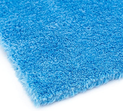 The Rag Company - Eagle Edgeless 500 (4-Pack) Professional Korean 70/30 Blend Super Plush Microfiber Detailing Towels, 500GSM, 16in x 16in, Blue
